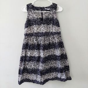 Motherhood Maternity dress Medium black with white dots v-neck above knee